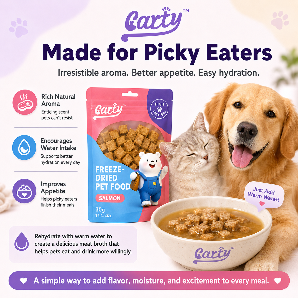 Carty Freeze-Dried Cat & Dog Treats: Chicken, Salmon, or Beef Liver, 30g | Natural Nutritious | Kitten Adult Puppy All Stages Treats Cat Food Dog - 1b256334-d6cc-483f-941d-6a536abf5631.png