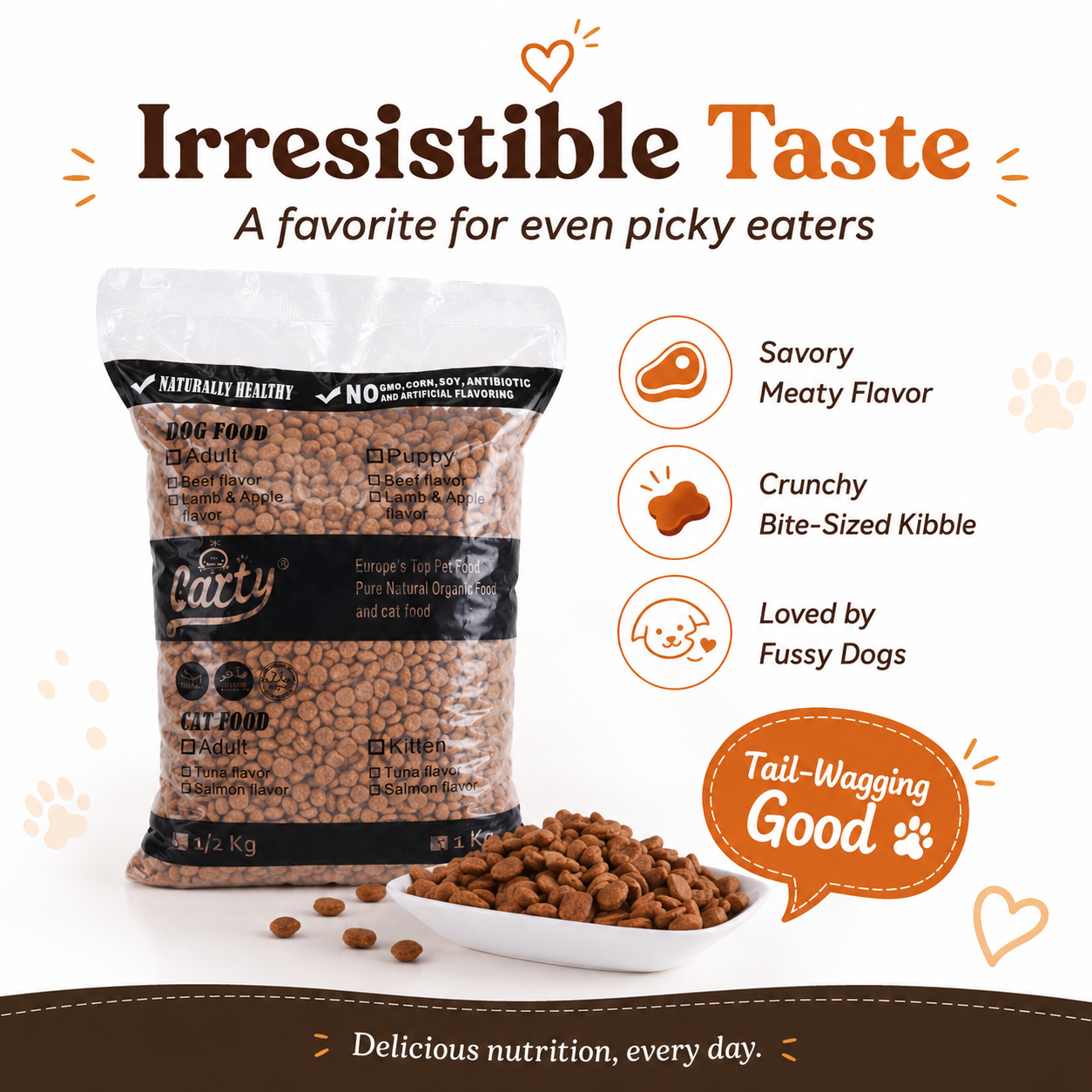 Carty Premium Natural Dog Food PURE NATURAL ORGANIC Dog Dry Food For Adult&Puppy dog treats /BEEF /LAMB /1KG - 3ee4c358-e1c2-4c50-882a-729ec35b464e.png