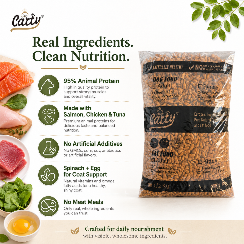 Carty CAT FOOD ALL LIFE STAGE PURE NATURAL ORGANIC CAT DRY FOOD /1KG/Salmon/Chicken/Tuna - 42aee796-4818-4297-b989-b483d35c7dc7.png