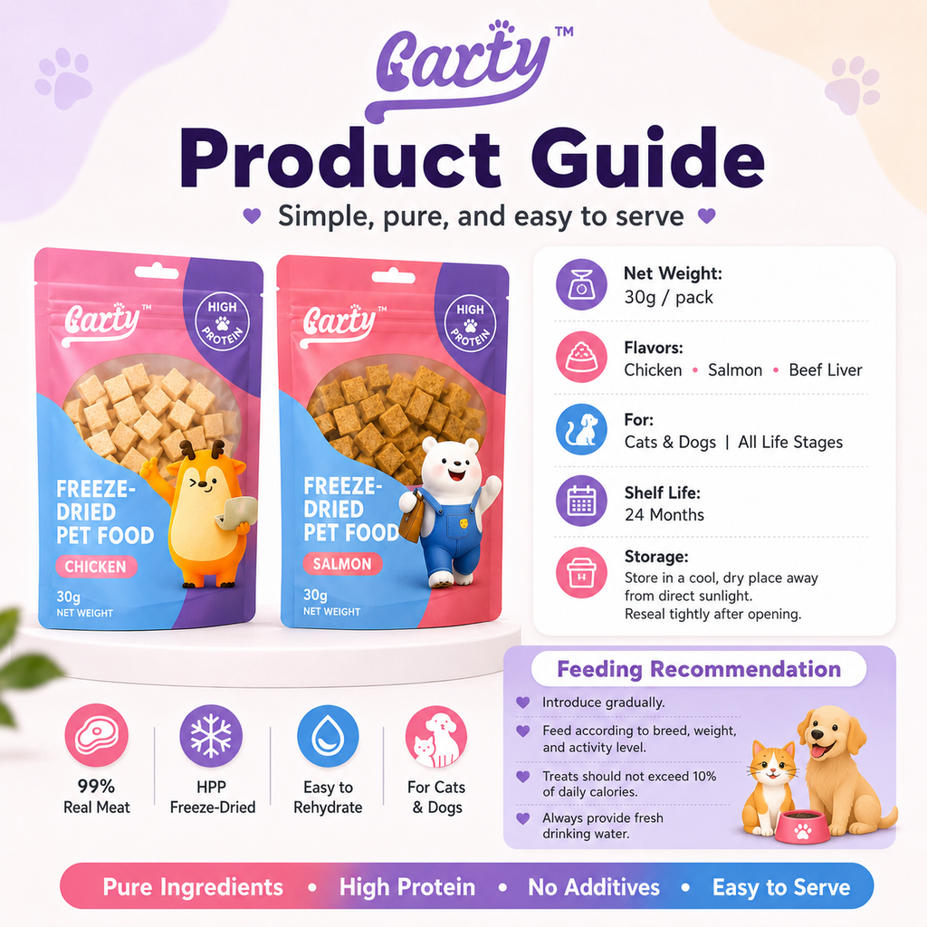 Carty Freeze-Dried Cat & Dog Treats: Chicken, Salmon, or Beef Liver, 30g | Natural Nutritious | Kitten Adult Puppy All Stages Treats Cat Food Dog - 42b844a0-c192-4d1a-a6d4-723d1306e41f.png