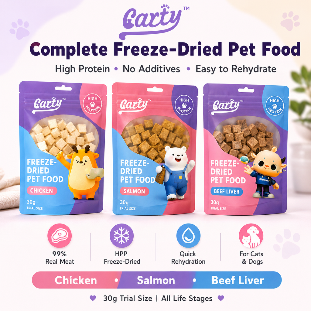 Carty Freeze-Dried Cat & Dog Treats: Chicken, Salmon, or Beef Liver, 30g | Natural Nutritious | Kitten Adult Puppy All Stages Treats Cat Food Dog - 6d4cec9d-3511-4862-be0e-33a006f7f607.png