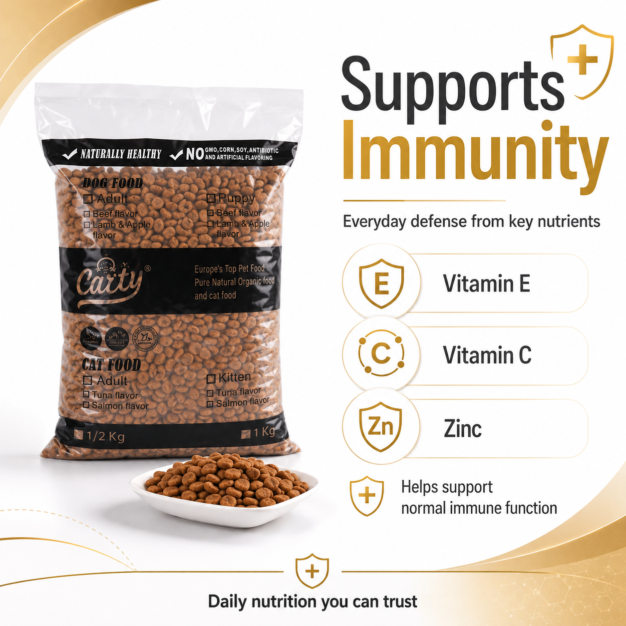 Carty Premium Natural Dog Food PURE NATURAL ORGANIC Dog Dry Food For Adult&Puppy dog treats /BEEF /LAMB /1KG - 6edfb00b-fbf9-4839-b831-a24e6ec37f73.png