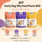 Carty Dog Wet Food Pouch 85g Beef Lamb Chicken Flavor High Protein, Immune & Joint Support Natural Wet Food for Puppy & Adult Dog - 91a6f473-18bc-43ca-9cec-a8213c80ffb3.png