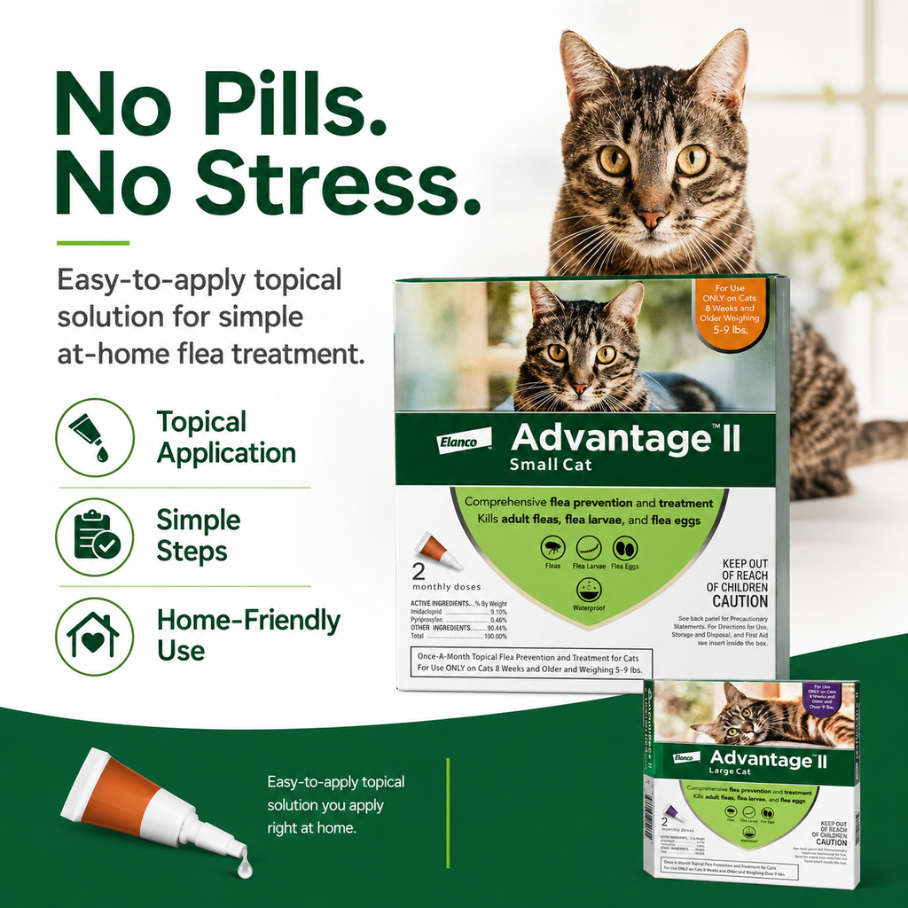 Advantage II for CatAnti Fleas & Ear Mites Eggs Larvae Treatment Supply 1dose/no Box - ChatGPT Image 2026年5月19日 14_07_54 (4).png