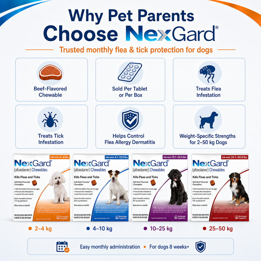 Nexgard Regular for DOGS Anti Tick & Flea With Sticker 1 pcs &3pcs Chewable Tablets - ChatGPT Image 2026年5月19日 14_13_05 (4).png