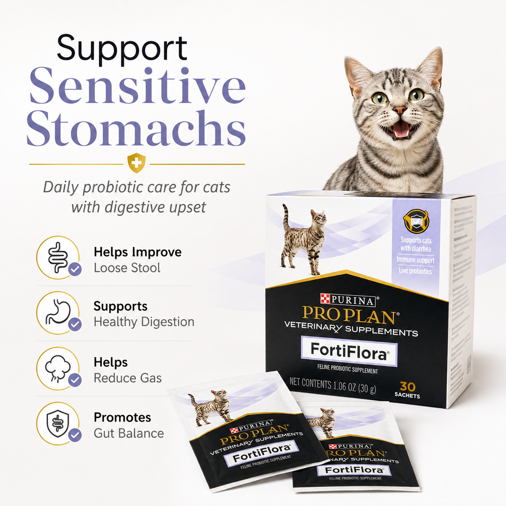 FortiFlora Probiotic For Cats Supplement Powder To Pets Balance The Intestines Reduce Diarrhea 3 Sachets/5 Sachets/30 Sachets - ChatGPT Image 2026年5月19日 14_16_32 (2).png