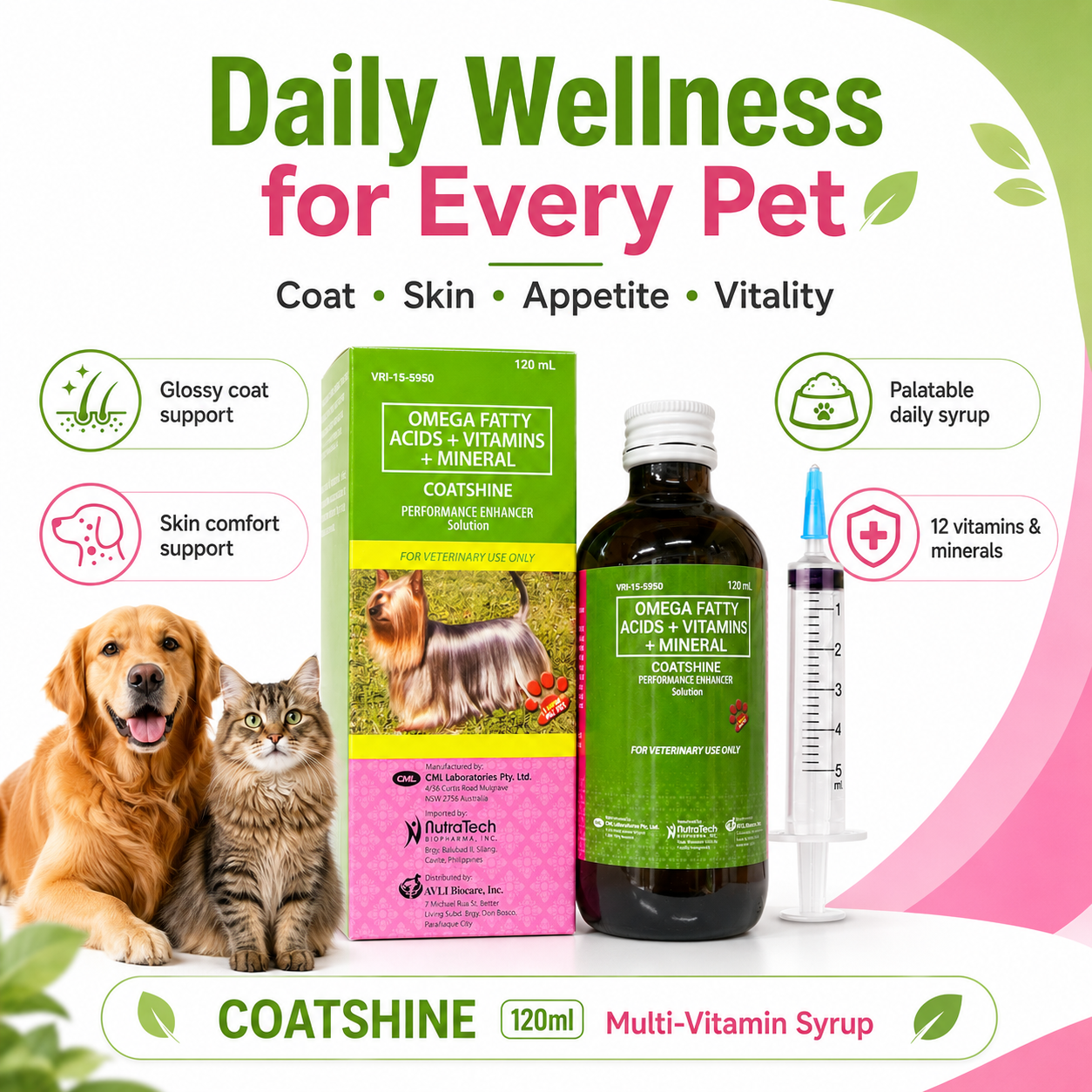 Coatshine 120mL Multi Vitamin Syrup Coat Skin for Dog Cat Omega Fatty Acids + Vitamins + Minertal - ChatGPT Image 2026年5月19日 14_18_49 (10).png