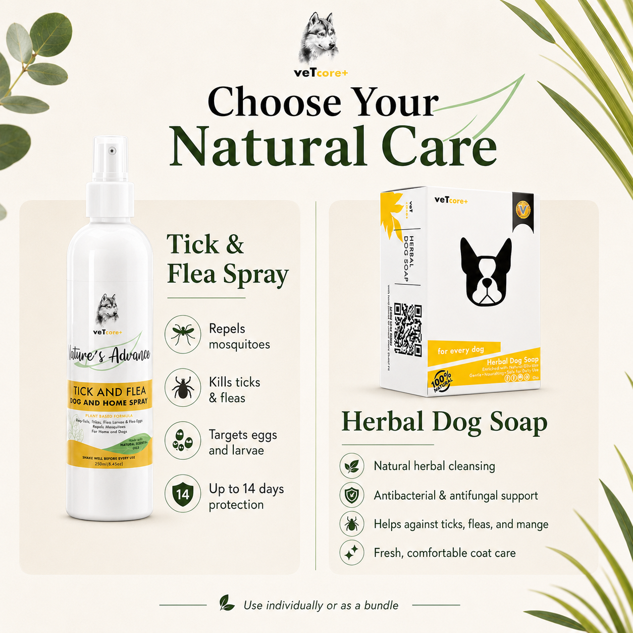 Vet Core Plus Nature's Advance Tick and Flea Spray 250ml for dog and home pet Flea Treatment Dog soap VetCore+ - ChatGPT Image 2026年5月19日 21_17_20 (10).png