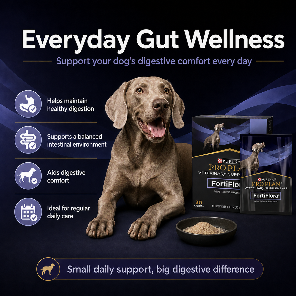FortiFlora Probiotic For Dog Supplement Powder To Pets Balance The Intestines Reduce Diarrhea 3 Sachets/5 Sachets/30 Sachets - ChatGPT Image 2026年5月20日 17_35_19.png
