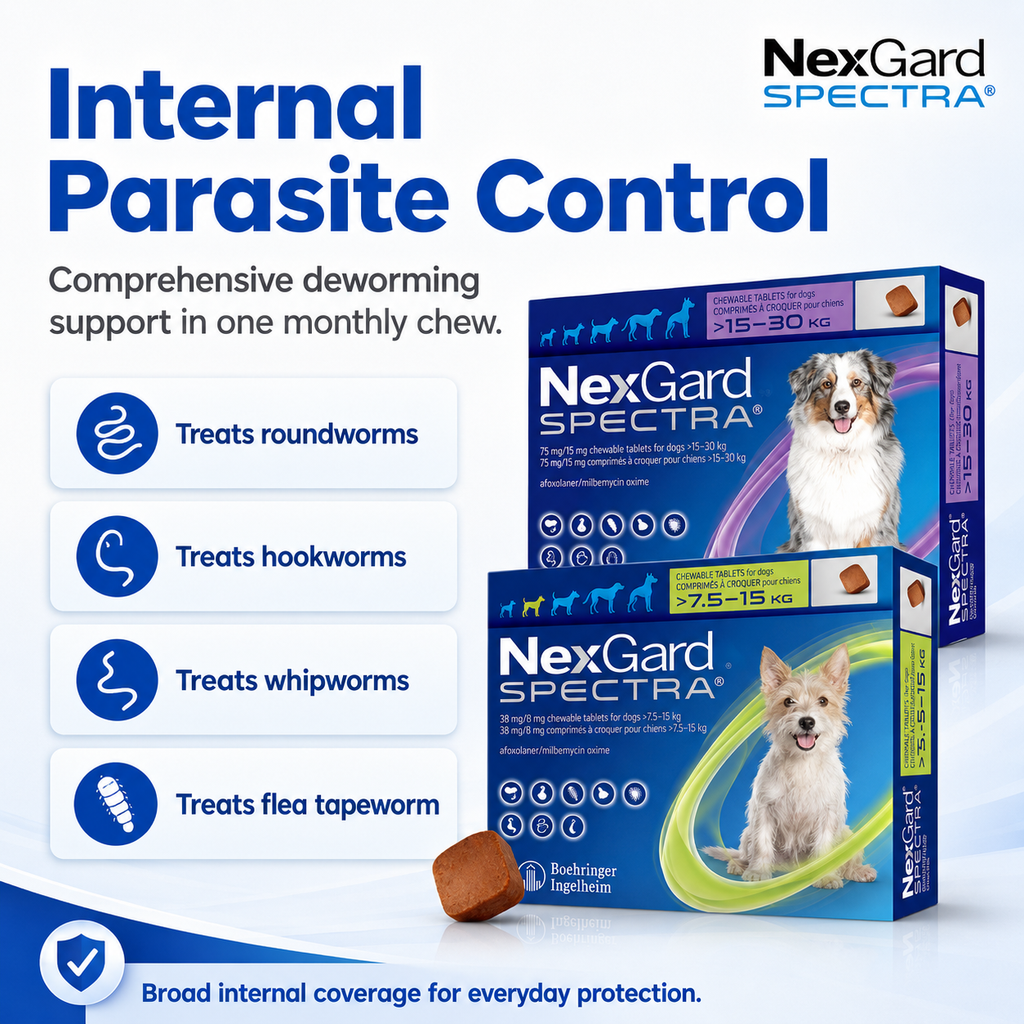 Nexgard Spectra Deworming Chewables Tablet for Dogs Adult Puppy with Sticker Anti Tick Flea MangeTreatment - ChatGPT Image 2026年5月20日 17_56_12 (3).png