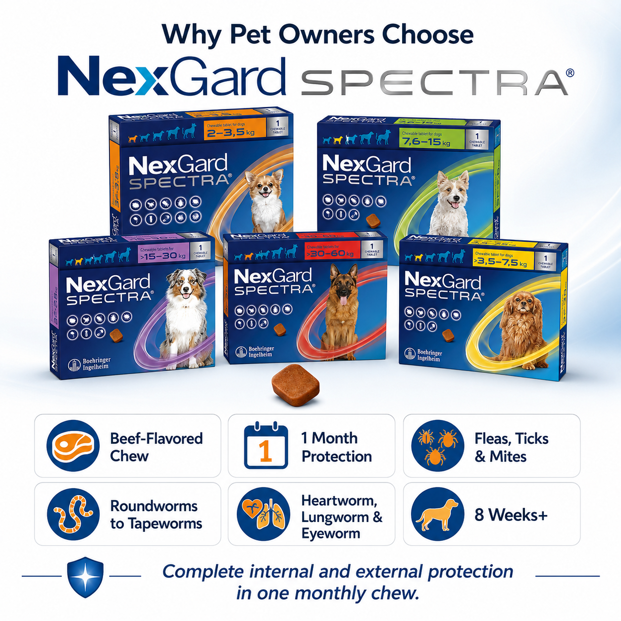 Nexgard Spectra Deworming Chewables Tablet for Dogs Adult Puppy with Sticker Anti Tick Flea MangeTreatment - ChatGPT Image 2026年5月20日 17_56_15 (10).png