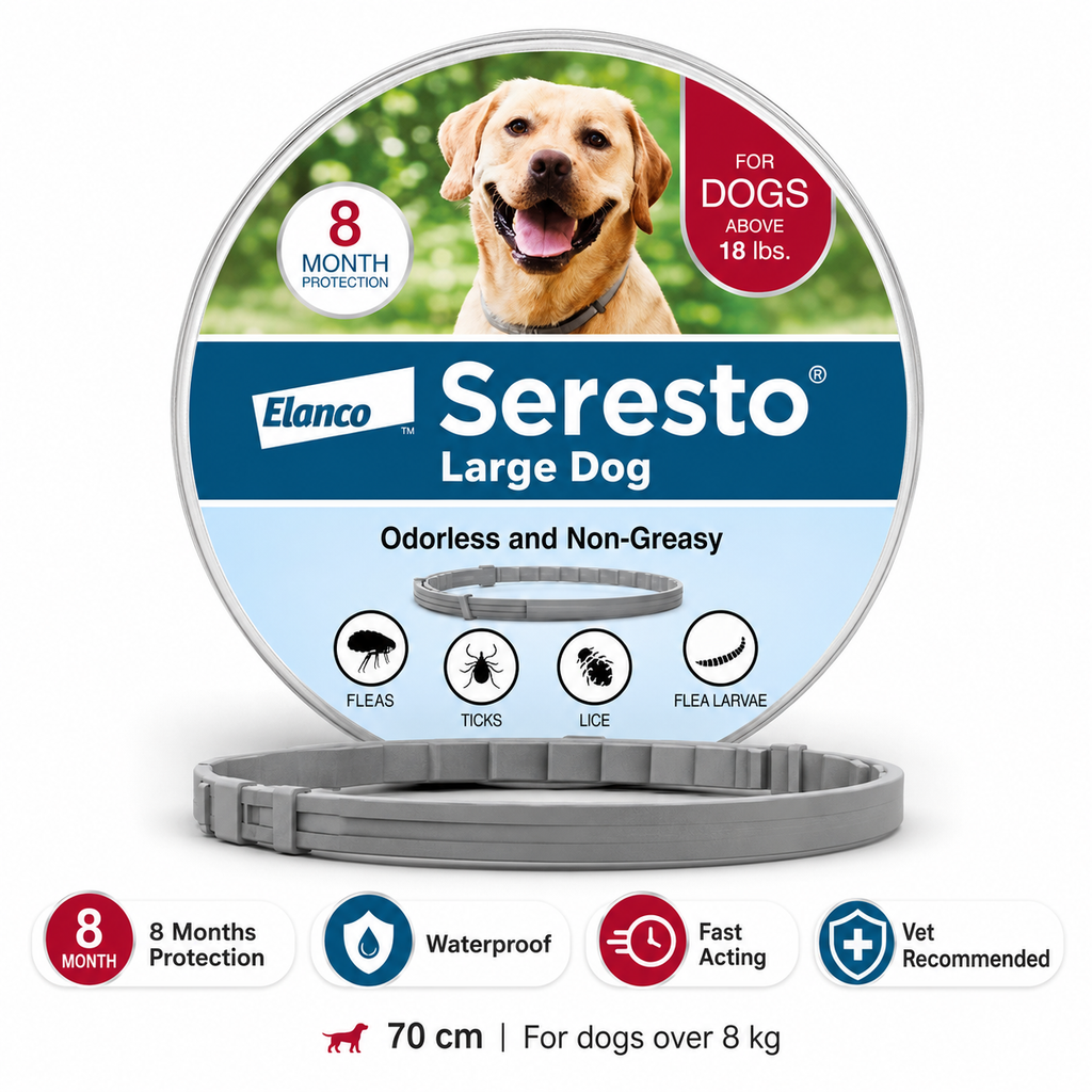 Seresto Flea & Tick Collar for Dogs Over 8kg - 8-Month Protection