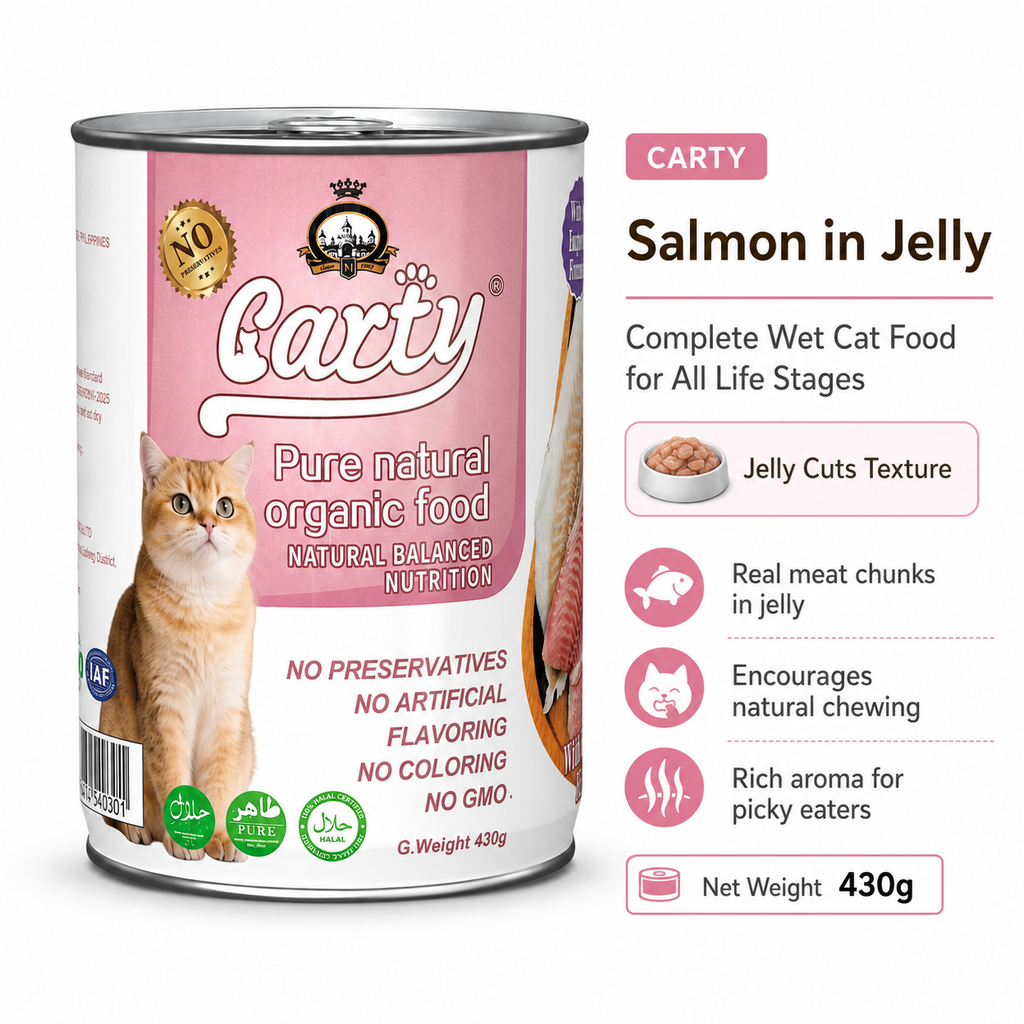Carty Wet Cat Food 430g - Salmon