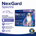 NexGard Spectra Chewables for Dogs - 15-30kg, Box of 3 Chews