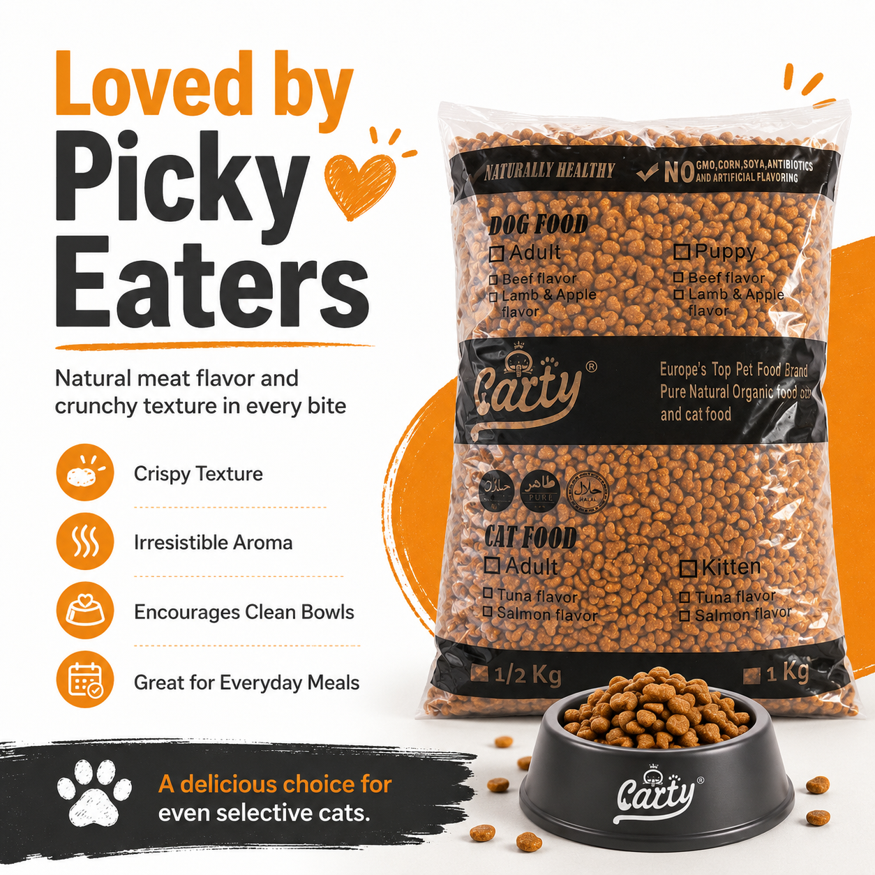 Carty CAT FOOD ALL LIFE STAGE PURE NATURAL ORGANIC CAT DRY FOOD /1KG/Salmon/Chicken/Tuna - add75cec-6c3f-4630-ab99-1076aaa5e404.png