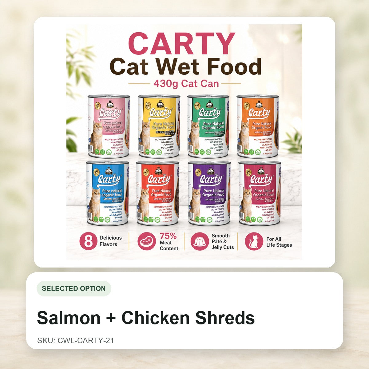 Salmon + Chicken Shreds - CWL-CARTY-21