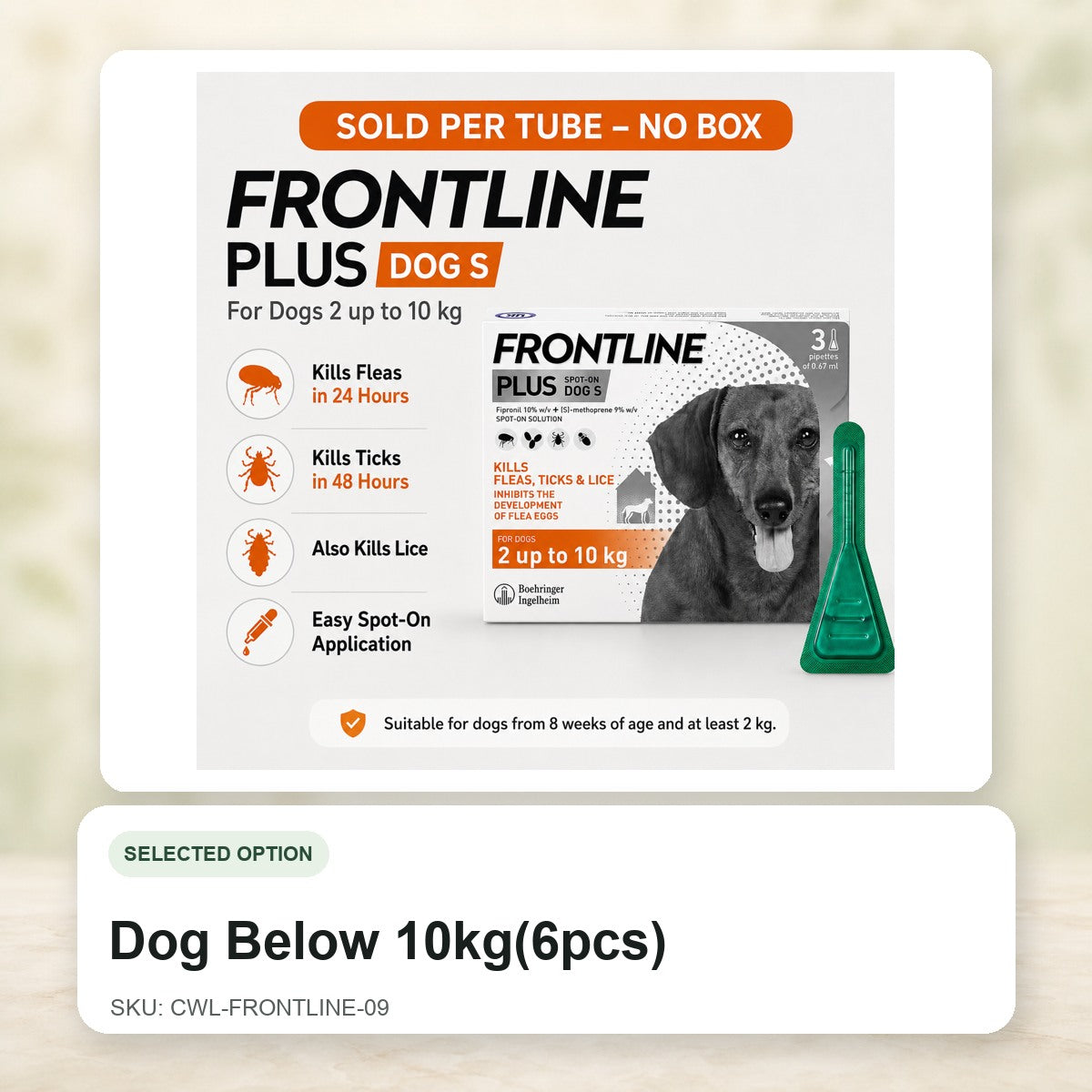 Dog Below 10kg(6pcs) - CWL-FRONTLINE-09