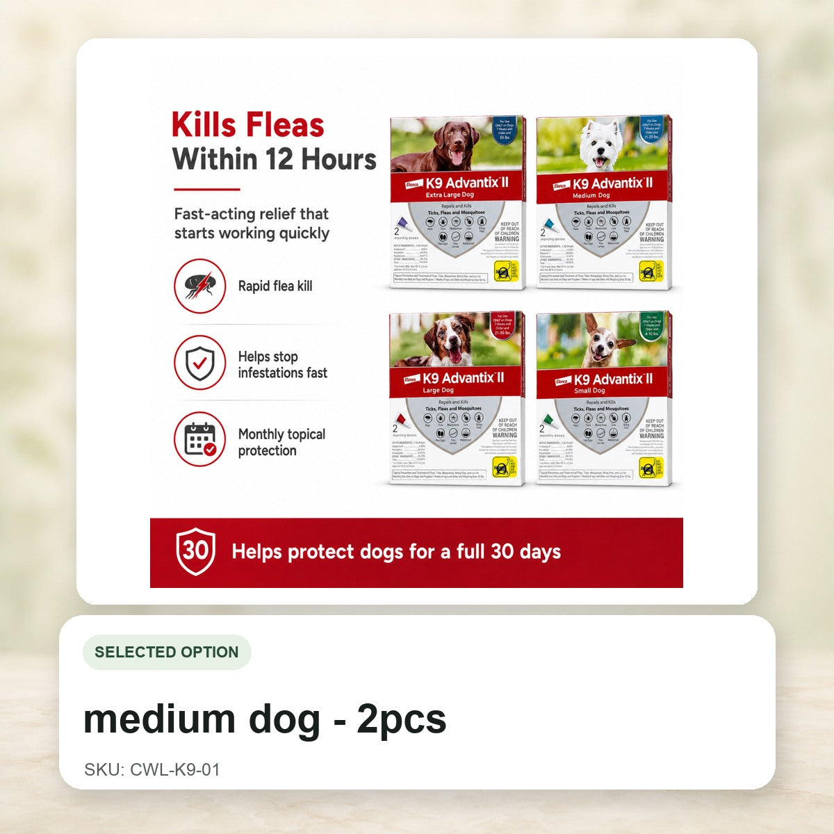 medium dog - 2pcs - CWL-K9-01