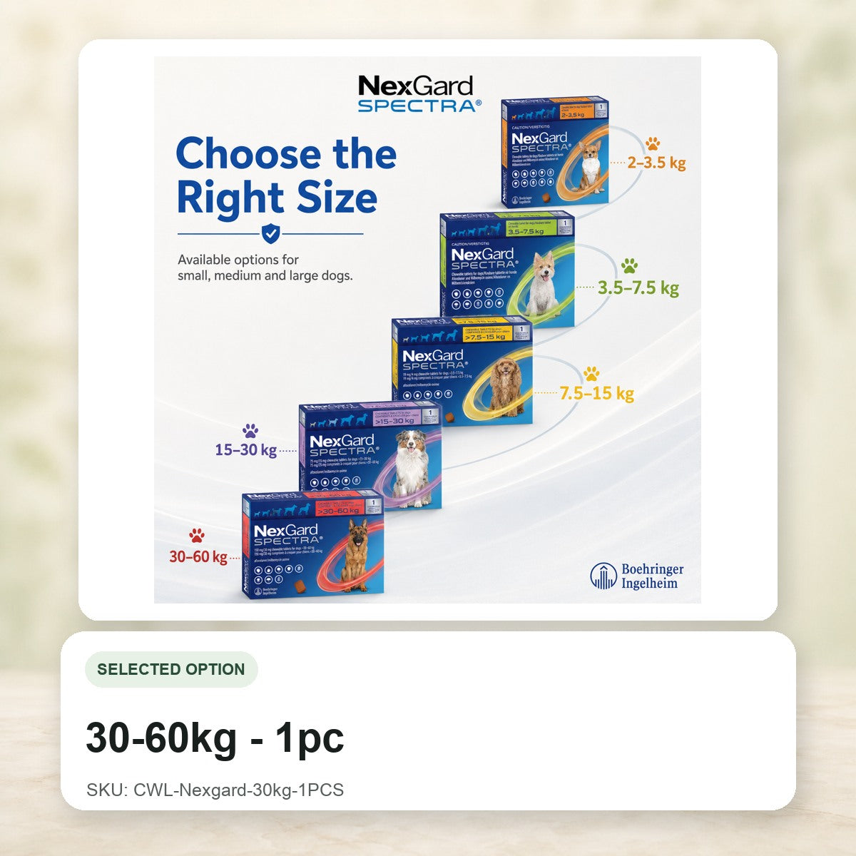 30-60kg - 1pc - CWL-Nexgard-30kg-1PCS