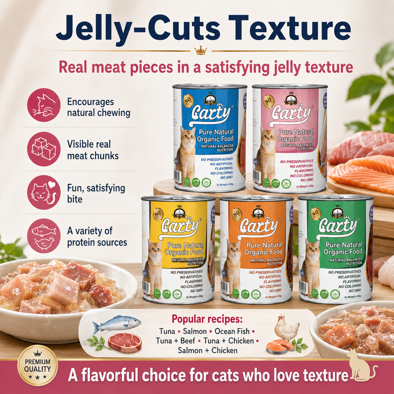 CARTY Wet Cat Food in Can 430g kitten Adult cat Canned Cat Food Pure Natural Organic Can Wet Food - b53a619f-4905-4da8-aa7c-c4f774391fcd.png