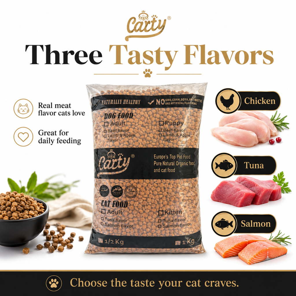 Carty CAT FOOD ALL LIFE STAGE PURE NATURAL ORGANIC CAT DRY FOOD /1KG/Salmon/Chicken/Tuna - b9700bee-5dc6-46ce-b2b8-5d44e85c785c.png