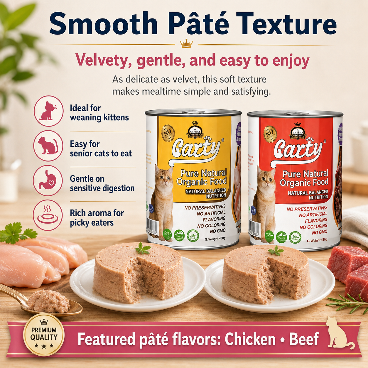 CARTY Wet Cat Food in Can 430g kitten Adult cat Canned Cat Food Pure Natural Organic Can Wet Food - e8e87b12-e6b3-4bc9-b667-7f101273c2b8.png